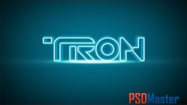 Красивый текст в стиле TRON в фотошопе