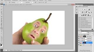 Как сделать фрукт с человеческим лицом в Photoshop