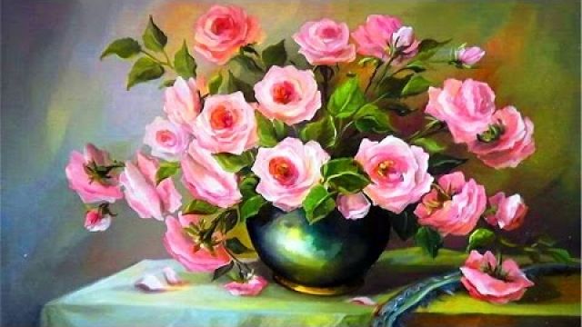 Как нарисовать вазу с цветами в технике пастель