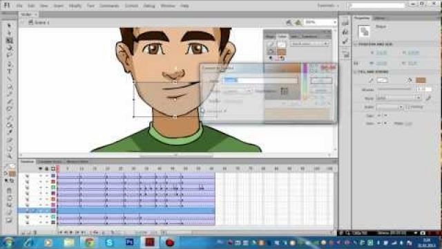 Урок flash cs6 - анимация рта.